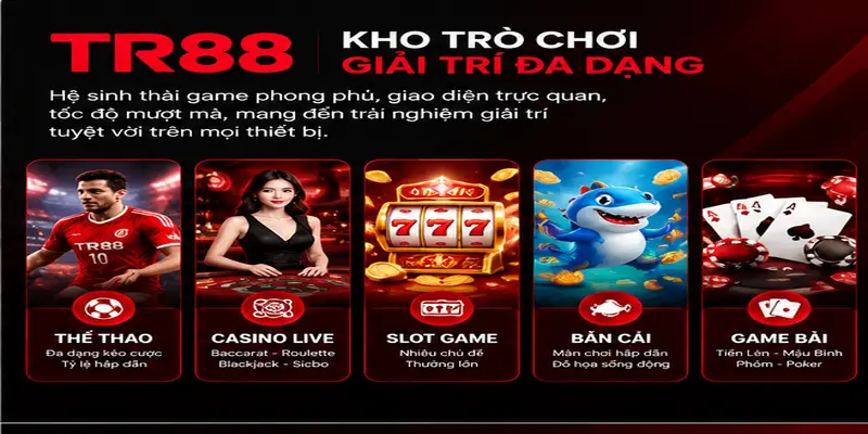 Kho trò chơi tr88 game đa dạng